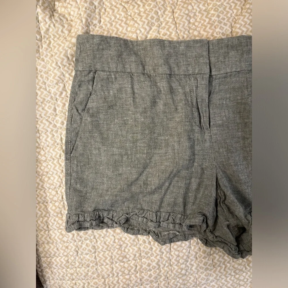 Loft Gray Frill Shorts​​​​​​​​​​​​​​​​